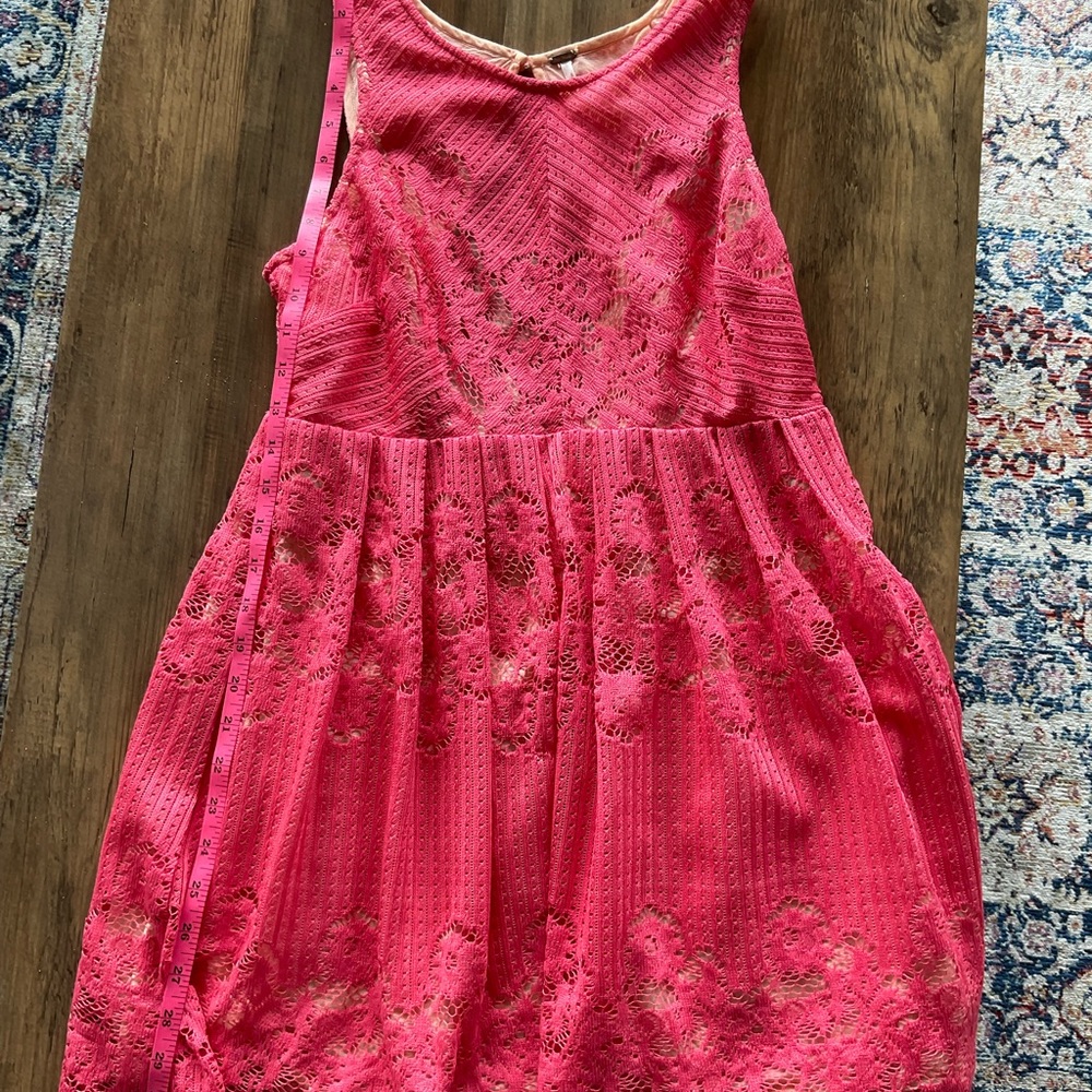Free People lace dress with keyhole back.